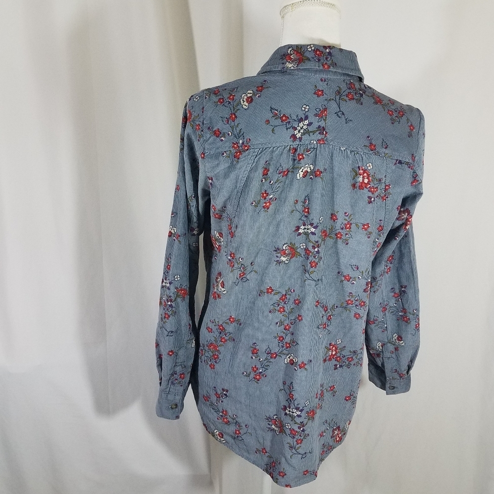 Anthropologie Building Courdory Floral Button Down Size 4 - Picture 11 of 13